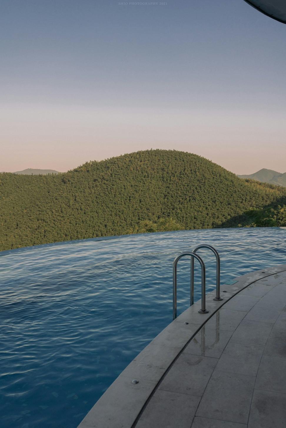 Mountain view from infinity pool